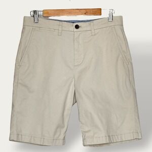 Tommy Hilfiger Mens Shorts Size 30 Beige Chino Casual Flat Front‎ Preppy Golf
